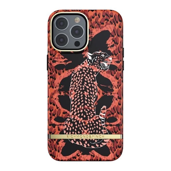 Coque för iPhone 13 Pro Max Antibakteriellt Beläggning Gepardmönster Richmond & Finch Röd / Svart Röd