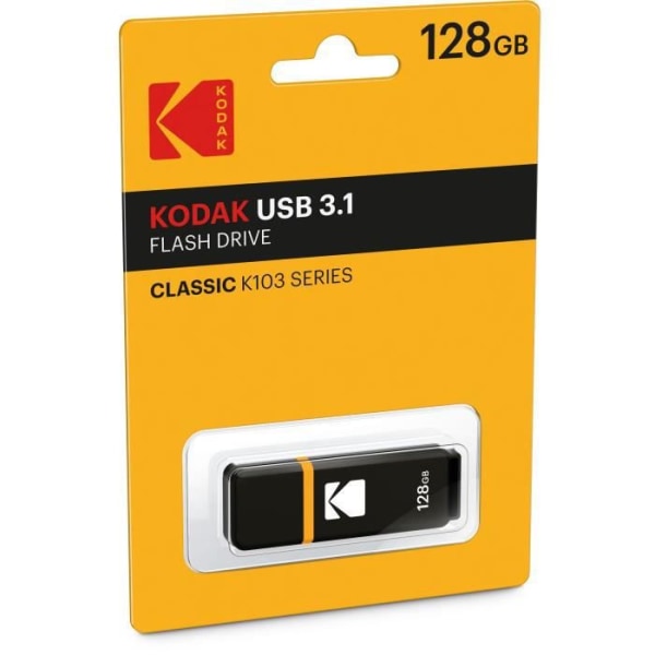 KODAK K100 USB 3.1 Flash Drive - 128 GB - Svart