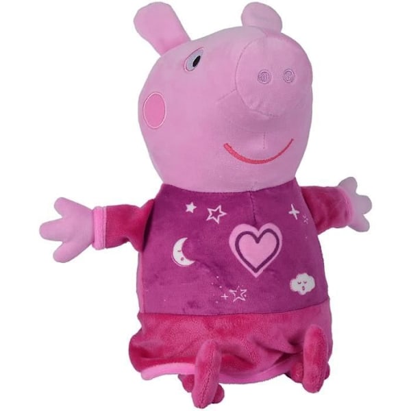 Simba Toys 109261016 Peppa Pig Plysch Godnatt Peppa med ljud och ljus