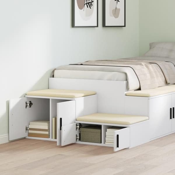 Sängbord - Vit - MDF - 40 cm - Nutida - Design Vit