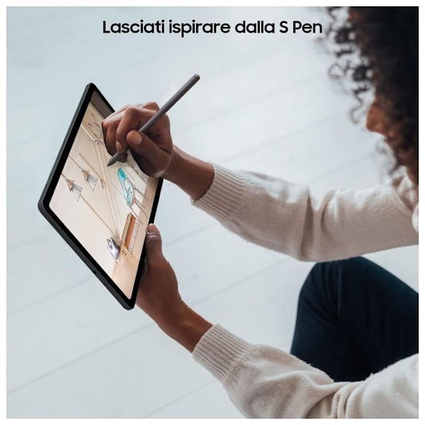 Samsung Galaxy Tab S6 Lite (2022), S Pen, surfplatta, 10,4 tums TFT LCD-pekskärm, Wi-Fi, 4 GB RAM, 128 GB utbyggbart, batteri