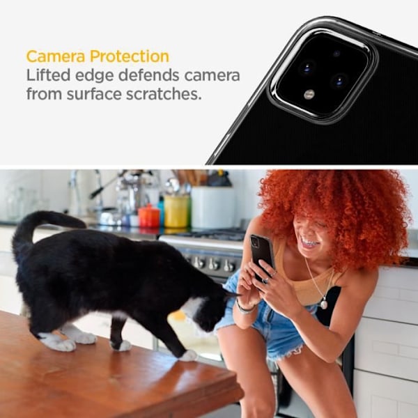 Spigen Google Pixel 4-fodral [Liquid Crystal] Transparent, mjuk TPU, Anti-Scratch (F26CS27569)