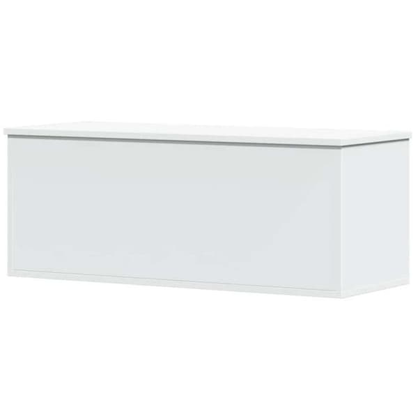Förvaringslåda vit 90x35x35 cm träfiberboard Vit