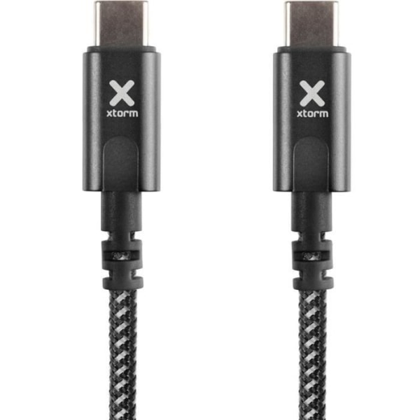USB C till USB C Strömförsörjningskabel 2 meter Svart