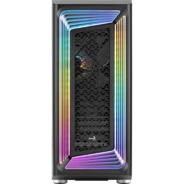 Mid-Tower ATX PC-fodral med Aerocool Interstellar RGB glaspanel - svart - TU