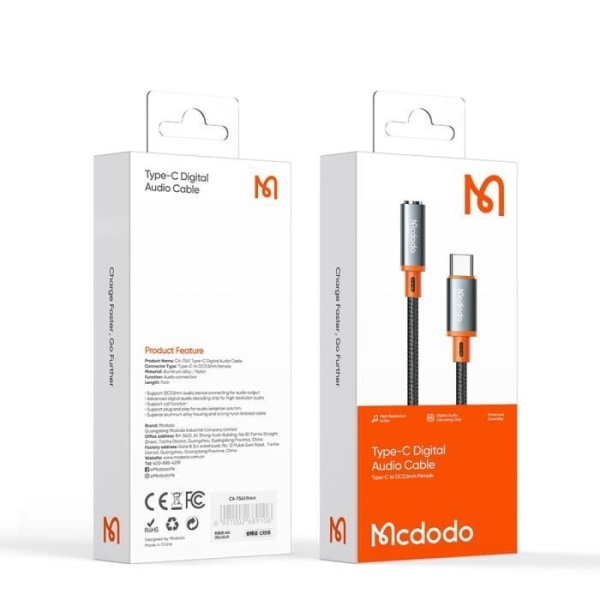 Mcdodo Castle Series USB-C Mini Jack Adapter med CA-7561 DAC