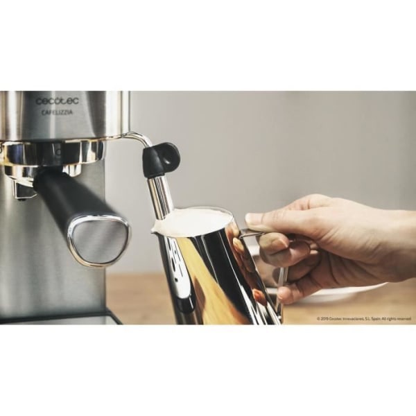 Cecotec Cafelizzia 790 Steel Pro Express kaffemaskin. 1350 W, rostfritt stål, termoblocksystem, 20 bar, manometer, autoläge