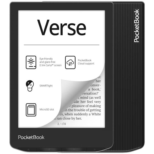 Pocketbook Vers PB629 ELEKTRONISK LÄSARE - Dimgrå Svart, Silver