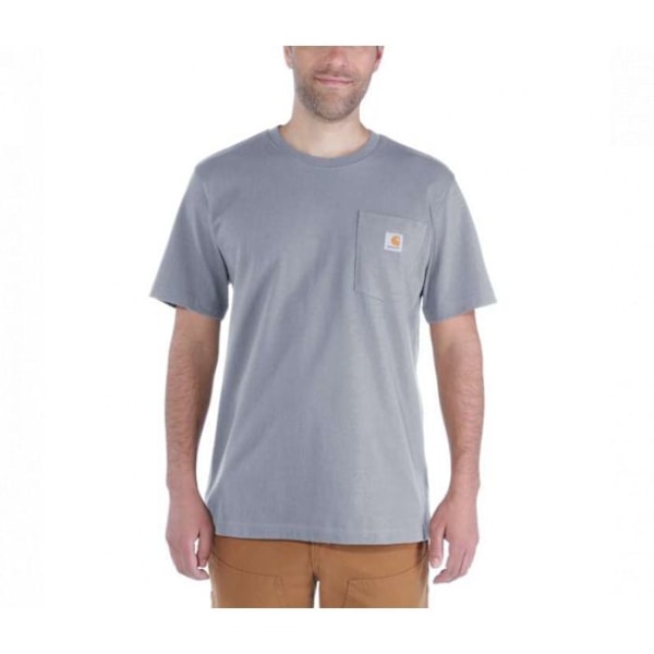 T-shirt - CARHARTT - ARBETSKLÄDER MEDFICKA - Grå - Korta ärmar - Bomull 229 g/m² Grå ljung M