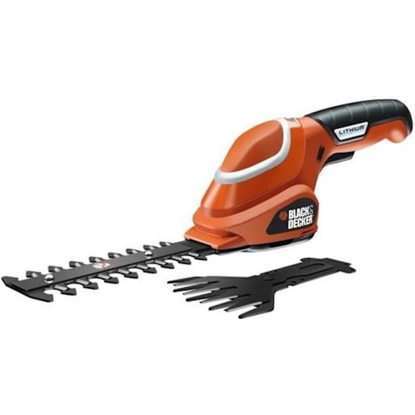 BLACK & DECKER 2-i-1 gräsklippare svart