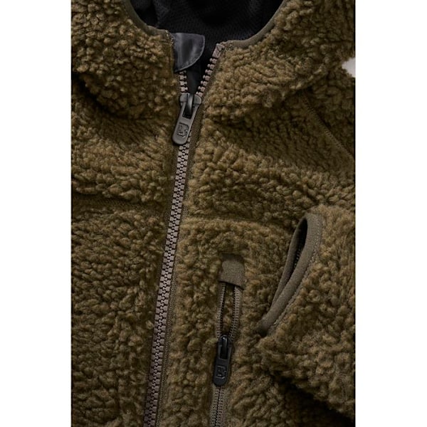 Fleecejacka barn - Brandit - Teddy - Olive - Långärmad - Andningsbar oliv 7-8 år gammal
