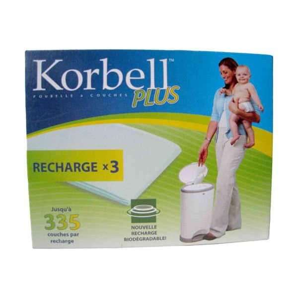 KORBELL PLUS Refill 3-pack för 26L behållare Grön