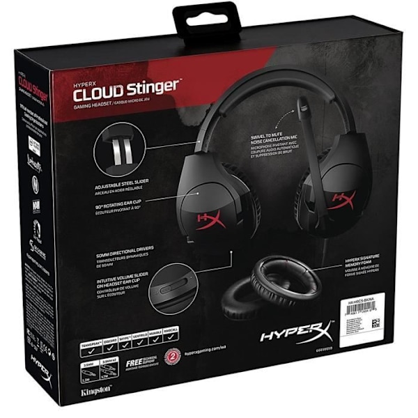 HyperX Wired Cloud Stinger Gamer Headset Black PC / PS4