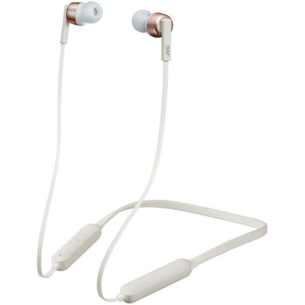 In-ear bluetooth-hörlurar med 3-knapps fjärrkontroll och mikrofon JVC HA-FX45BT-WE Vit