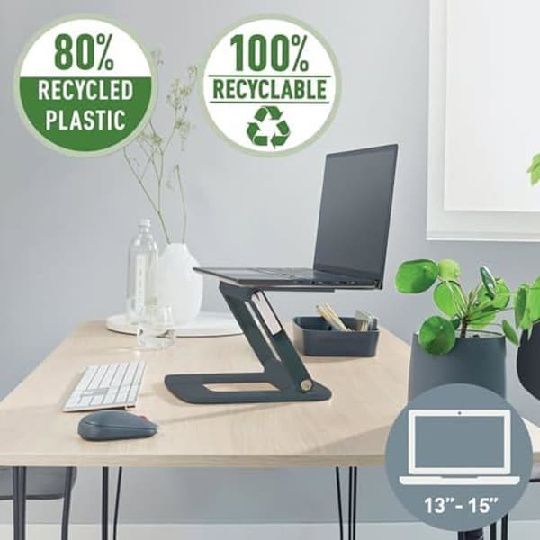Stöd för bärbar dator - LEITZ - Ergonomisk - Justerbar - Kompakt - Fällbar