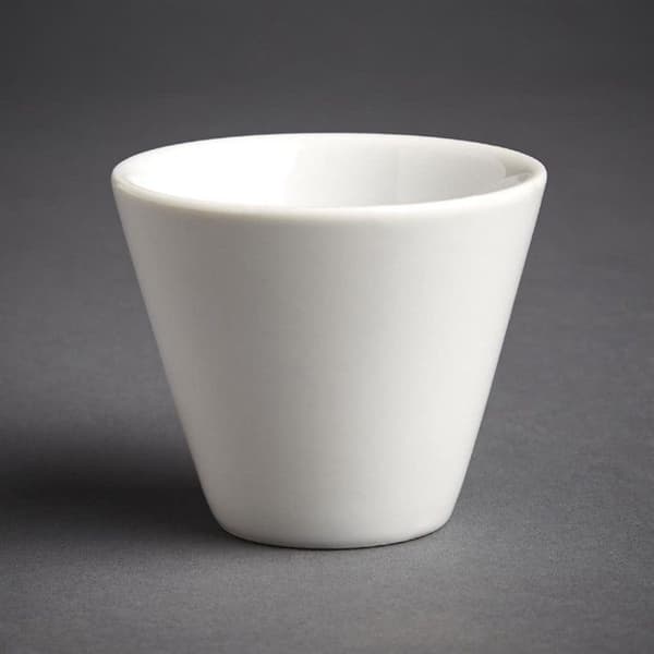 Konisk ramekin - OLYMPIA - Ø 70 mm - Porslin - 12-pack - Blank vit Vit