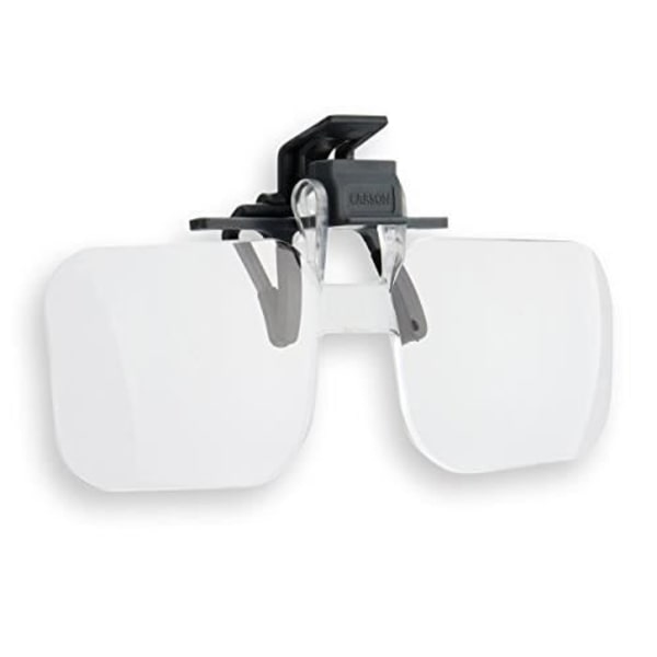 Förstoringsglas - Carson - Clip and Flip - 2x förstoring - För glasögon - Skyddsfodral ingår