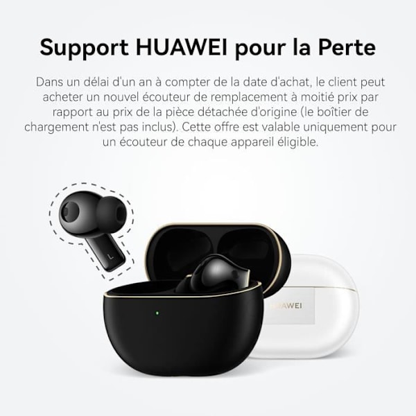 Trådlösa Hörlurar - HUAWEI - FreeClip - 8 Timmars Batteritid - IP54 - Optimal Komfort Svart
