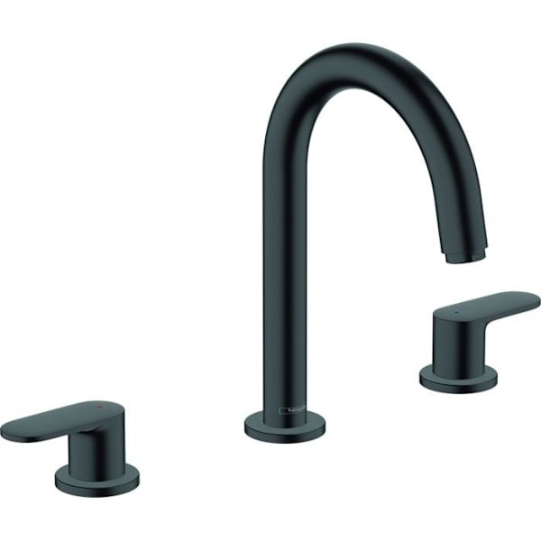 Blandare HANSGROHE Vernis Blend 3 hål Matt svart med dropp och syntetiskt avlopp Matte svart