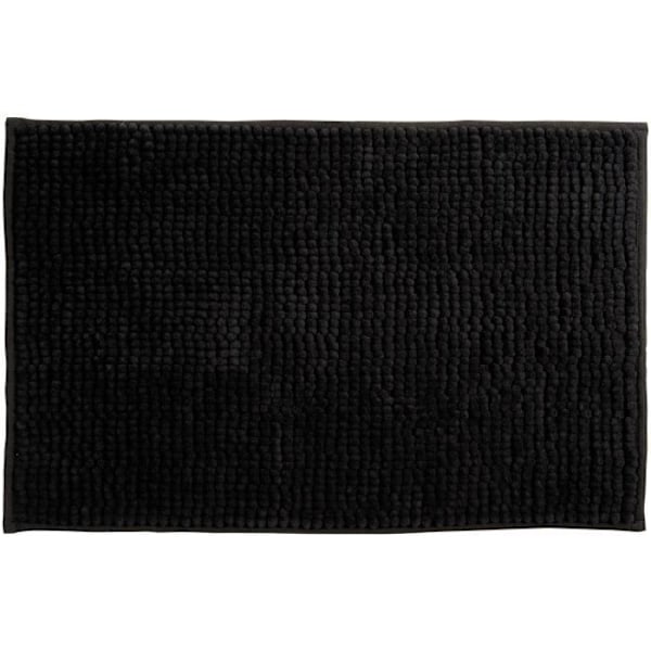 MSV CHENILLE Mikrofiber Badkarsmatta 40x60cm Svart Svart