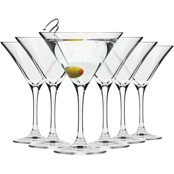 Verres à Martini - KROSNO - Avant Garde - 240 ML - Lot de 6 - Kristallklart Transparent Transparent