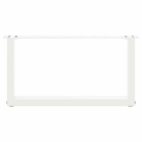 vidaXL U-formade soffbordben 2 delar Vit 60 x (30-31) cm Stål 4013141