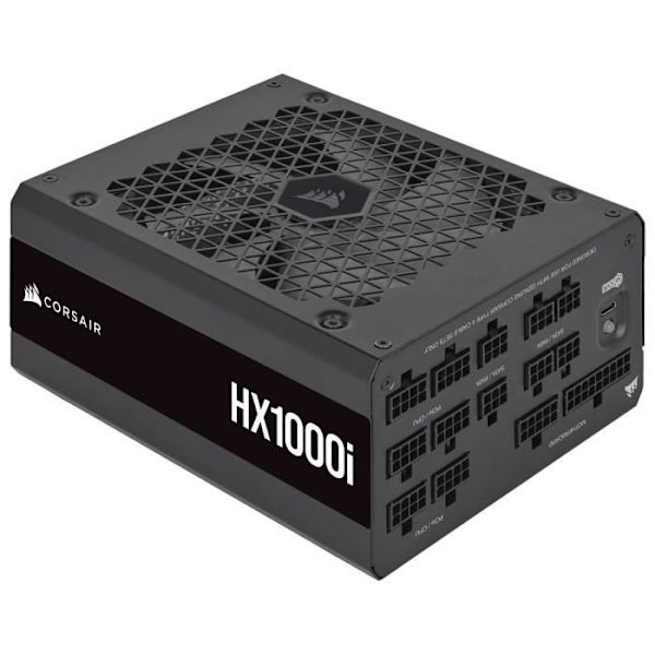 CORSAIR - HX1000i - Strömförsörjning - 1000 Watt - ATX 3.0 Quiet - 80 PLUS Platinum Certified - (CP-9020259-EU)