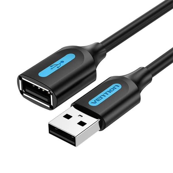 USB 2.0 förlängningskabel - VENTION - CBIBI - 3 m - Hane till Hona - Svart