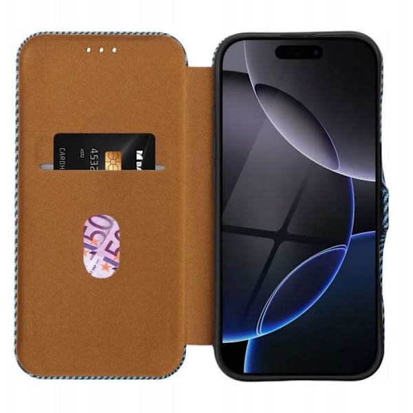 Nemo Ätui magnetisk sid FOLIO för iPhone 16 PRO MAX Blå
