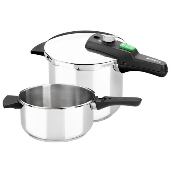 Tryckkokare - Monix - M560005 - 4 och 6L - 18/10 rostfritt stål - Alla värmekällor inklusive induktion Rostfritt stål