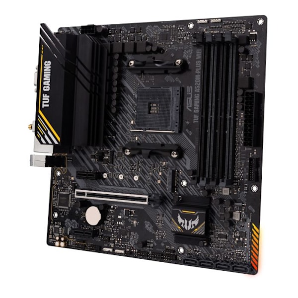 Moderkort - ASUS - TUF GAMING A520M-PLUS - Socket AM4 - Wi-Fi 802.11ac - ATX