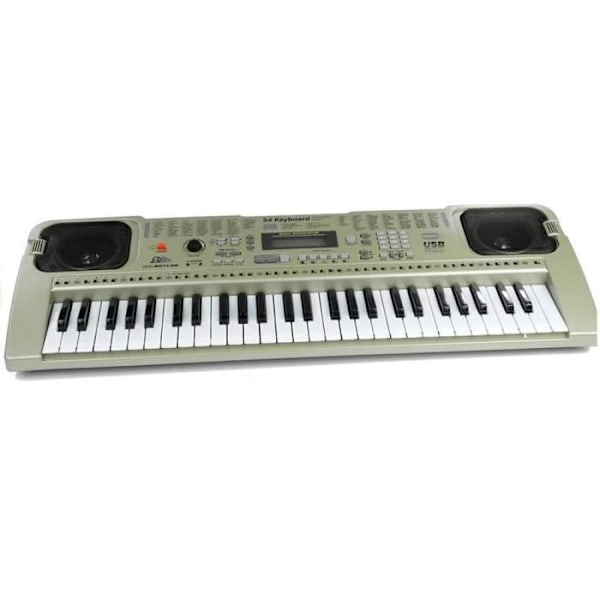 Klaviatur Orgel Piano - USB - 61 tangenter - Inkluderad mikrofon - Upplysta tangenter - Ingår tillbehör