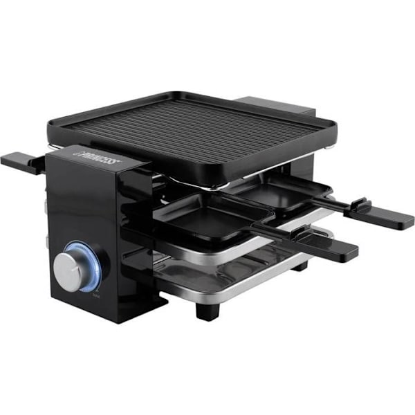 Princess Piano 4 Raclette - 700 W - Svart - Non-stick beläggning - 4 personer Svart