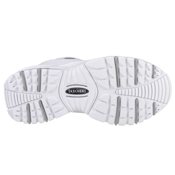 Baskets Dam - Skechers - Energy - Läder Blomma - Vit - Platt Klack Vit 41