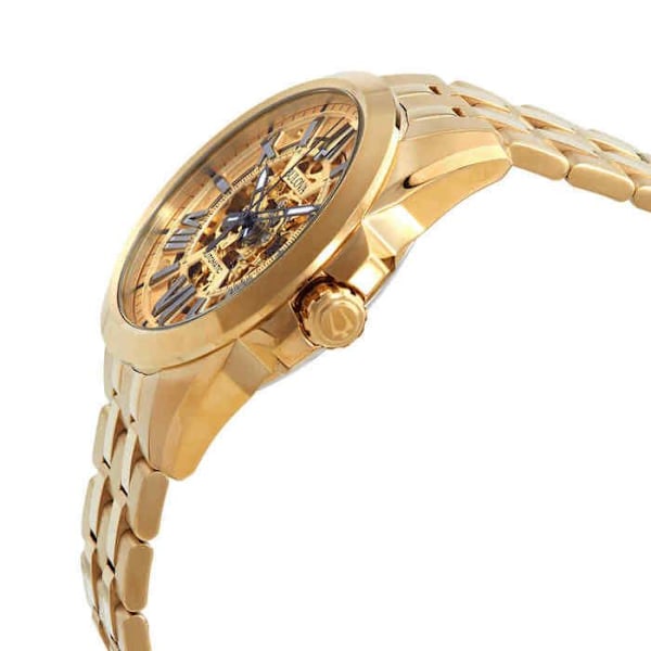 Klocka - Bulova - 97A162 - Automatisk - Analog - Rostfritt stål Guld gyllene