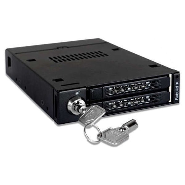 Tillbehör hårddisk - ICY DOCK - ToughArmor - 2x2,5" SATA-SAS - 3,5" fack - RAID