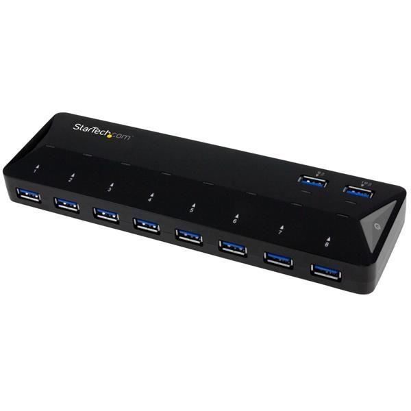 StarTech.com 10-portars USB 3.0-hubb med laddnings- och synkroniseringsportar - 2x 1,5A (ST103008U2C)