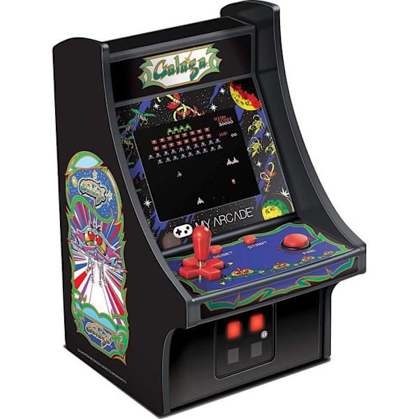 Borne d'Arcade Rétro Mini - Min Arcade - GALAGA - 5-tums skärm - Bärbar konsol - Svart