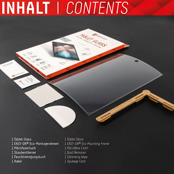 Skärmskydd - DISPLEX - Samsung Galaxy Tab A7 Lite - Härdat glas - Vit färg - Unisex