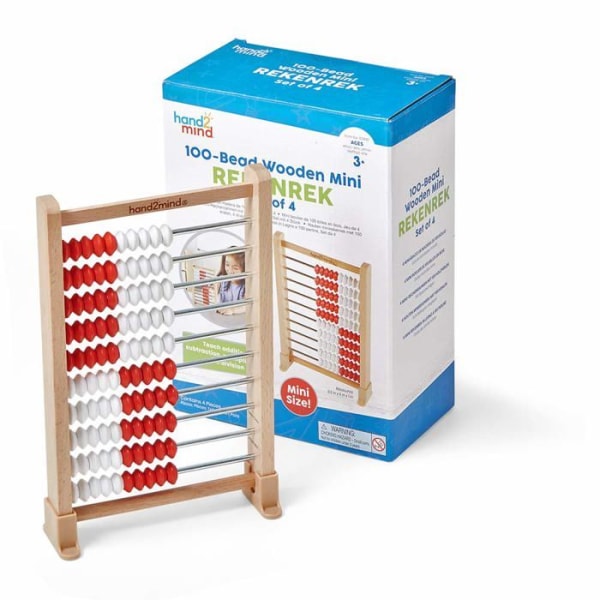 Abacus - Inlärningsresurser bollkrets - 93383 - Set med 25 minipärlor 100 pärlor Flerfärgad