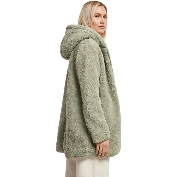 Dams polarjacka Urban Classics Sherpa - grön grön S