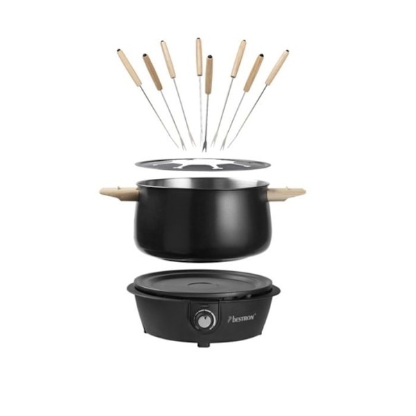 Fondue-set - Bestron - AFD850BW - 8 personer - 1500W - Variabel temperatur