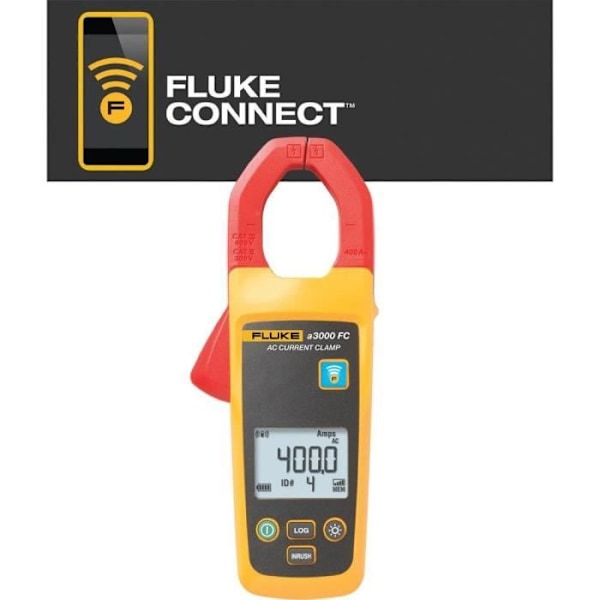 Fluke Connectâ „¢ FLK-a3000 FC LCD CAT III 600V trådlös AC-strömklämmamodul