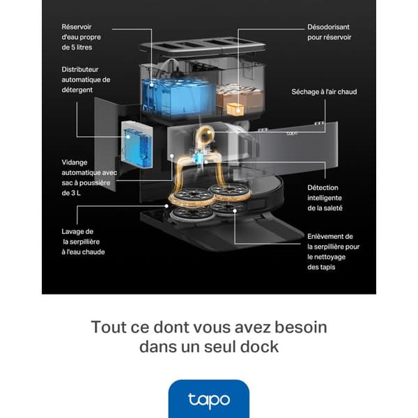 Robotdammsugare Tp Link Tapor V50 Pro Svart