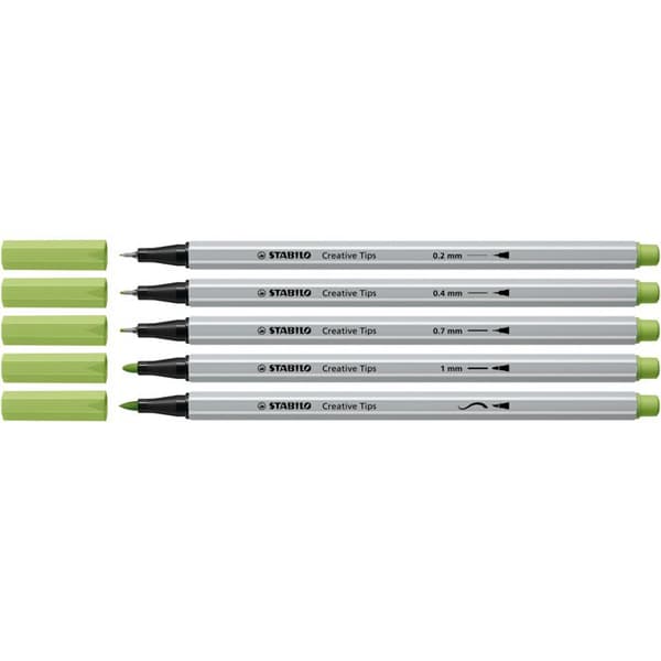 Metallåda x 30 STABILO Creative Tips - pastellfärger Pastell