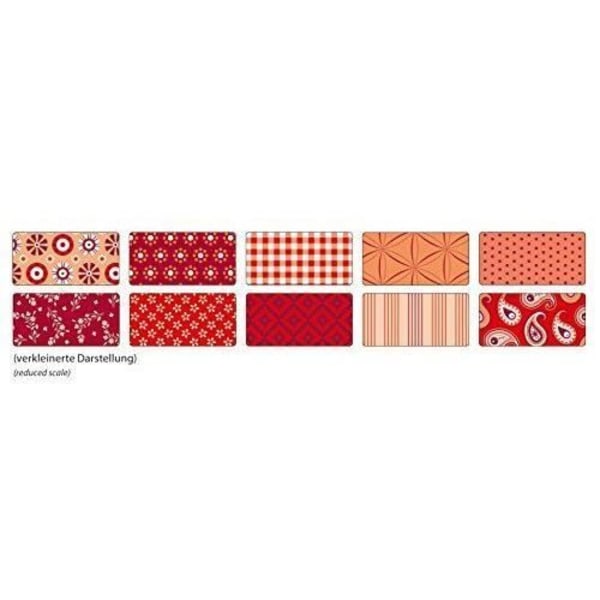 Folia - Basics kartongmönster, 50x 70cm, 10 bågar, diverse röda - 46209