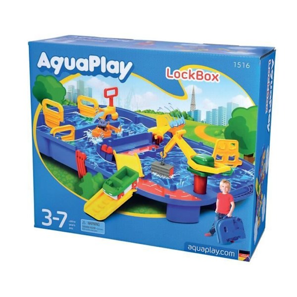 Smoby - Lock Box vattenkrets - Aquaplay - 25 tillbehör Blå