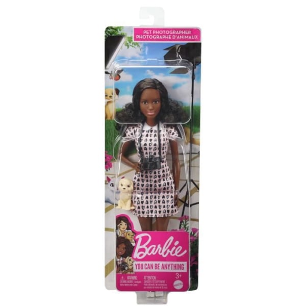 Barbie - Bb Djurfotograf - Docka Svart