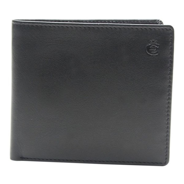 Plånbok - Esquire - Logotyp Billfold Plånbok - Läder - RFID-skydd - Svart svart
