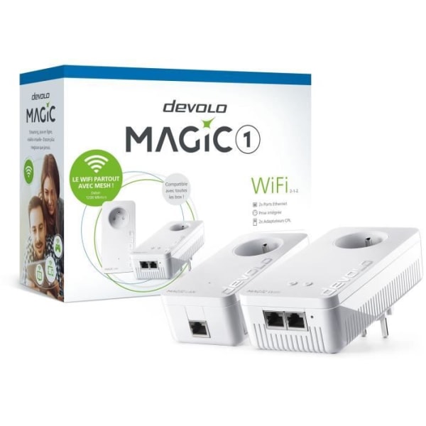 DEVOLO Magic 1 WiFi - Startpaket - 2 CPL-adaptrar - 1200 Mbits/s